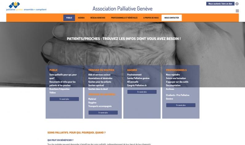 palliativegeneve : une création site internet Polygraphstudio|||