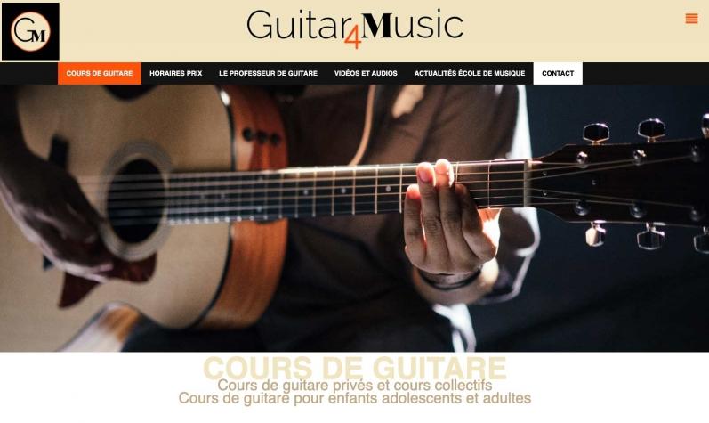 guitar4 music : une création site internet Polygraphstudio|||